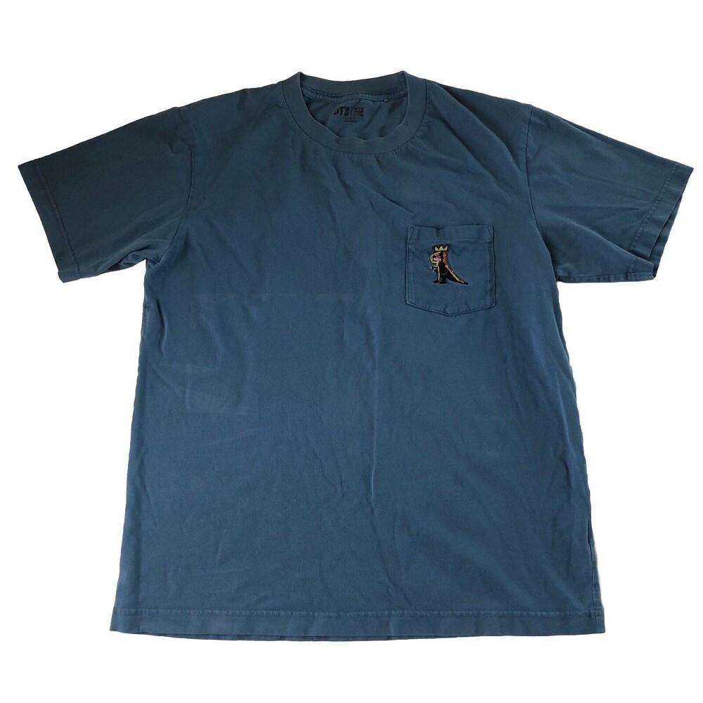 Uniqlo X Jean Michel Basquiat Men’s Pocket T Shirt Graphic Art Tee Size Small